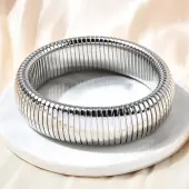 304 Stainless Steel Stretch Bracelets for Women Men