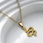 Snake 304 Stainless Steel Pendant Necklaces