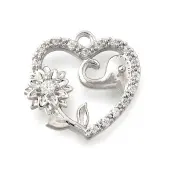 Brass Micro Pave Cubic Zirconia Pendants