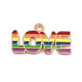 Rainbow Color Alloy Enamel Pendants