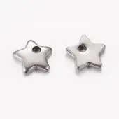 Tarnish Resistant 304 Stainless Steel Five-pointed Star Charms