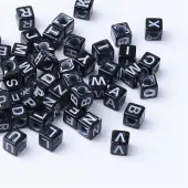 Craft Acrylic Horizontal Hole Letter Beads
