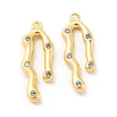 Brass Micro Pave Cubic Zirconia Pendants