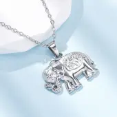 Elephant 304 Stainless Steel Pendant Necklaces