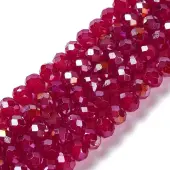 Baking Electroplate Glass Beads Strands