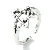 Star Alloy Open Cuff Rings