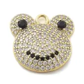 Brass Micro Pave Cubic Zirconia Pendants