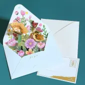Pop Up 3D Flower Paper Greeting Cards