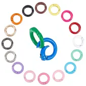 CRASPIRE 36Pcs 18 Styles Zinc Alloy Key Clasps