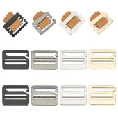 Olycraft 8Pcs 4 Colors Zinc Alloy Buckles Clasps