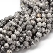 Natural Map Stone Beads Strands