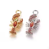 Brass Micro Pave Cubic Zirconia Pendants