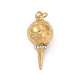 304 Stainless Steel Micro Pave Cubic Zirconia Pendants