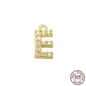 Real 18K Gold Plated 925 Sterling Silver Micro Pave Clear Cubic Zirconia Charms
