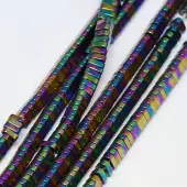 Electroplate Non-magnetic Synthetic Hematite Beads Strands