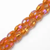 Electroplate Transparent Glass Beads Strands