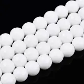 Opaque Solid Color Glass Beads Strands