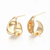 Brass Half Hoop Earrings