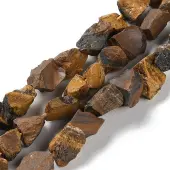Raw Rough Natural Tiger Eye Beads Strands