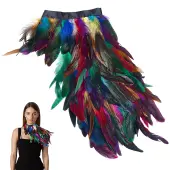 Gothic Style Natural Feather Cape
