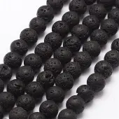 Natural Lava Rock Bead Strands