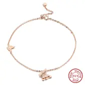 925 Sterling Silver Cable Chain Anklet