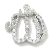 Rack Plating Brass Micro Pave Cubic Zirconia Pendants