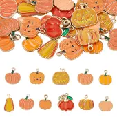 44pcs 11 styles Thanksgiving Day Alloy Enamel Pendants