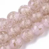 Handmade Gold Sand Lampwork Beads Strands
