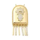 Brass Micro Pave Cubic Zirconia Pendants