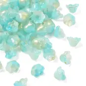 Transparent Glass Beads Caps