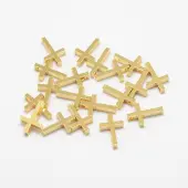 Brass Tiny Cross Charms