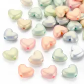 Spray Painted Opaque Acrylic Beads