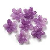 Two-tone Opaque Acrylic Bead Caps
