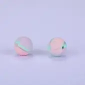Printed Round Silicone Focal Beads