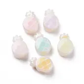 UV Plating Rainbow Iridescent Acrylic European Beads