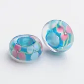 Handmade Lampwork European Rondelle Large Hole Beads