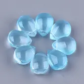 Transparent Spray Painted Glass Charms
