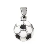 Football 304 Stainless Steel Enamel Pendants