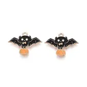 Halloween Theme Alloy Enamel Pendants