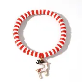 Elegant Christmas Handmade Polymer Clay Heishi Beaded Stretch Bracelets