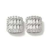 Brass Pave Clear Cubic Zirconia Multi-Strand Links