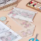 5 Yards Polyester Embroidery Flower Mesh Ribbon