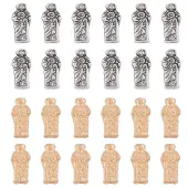 HOBBIESAY 130Pcs 2 Colors Zinc Alloy Beads