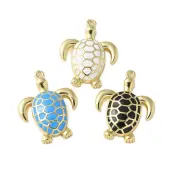 Brass Enamel Pendants