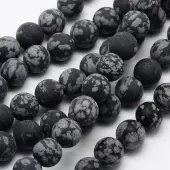 Natural Snowflake Obsidian Beads Strands