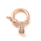 Brass Micro Pave Clear Cubic Zirconia Twister Clasps