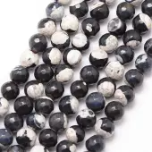 Natural Fire Crackle Agate Bead Strands