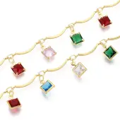 Brass Scalloped Bar Chains