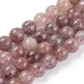 Natural Strawberry Quartz Beads Strands